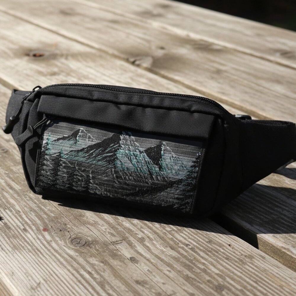 Unisex Black Active Waist Fanny Pack | Waist Bag | Adventure Crossbody